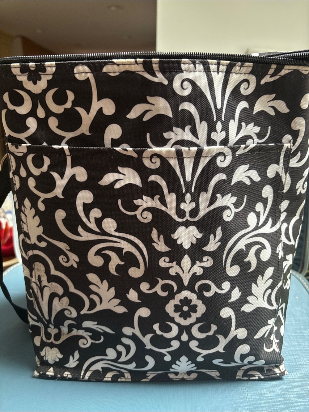 Thirty-One Insulated Cooler Bag Damask Or Paisley 13" Tall